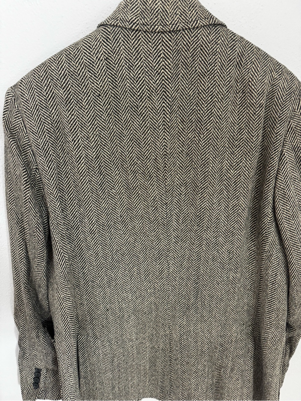 Polo by Ralph Lauren Men's Herringbone Wool Blazer - Black & White - Picture 3 of 4